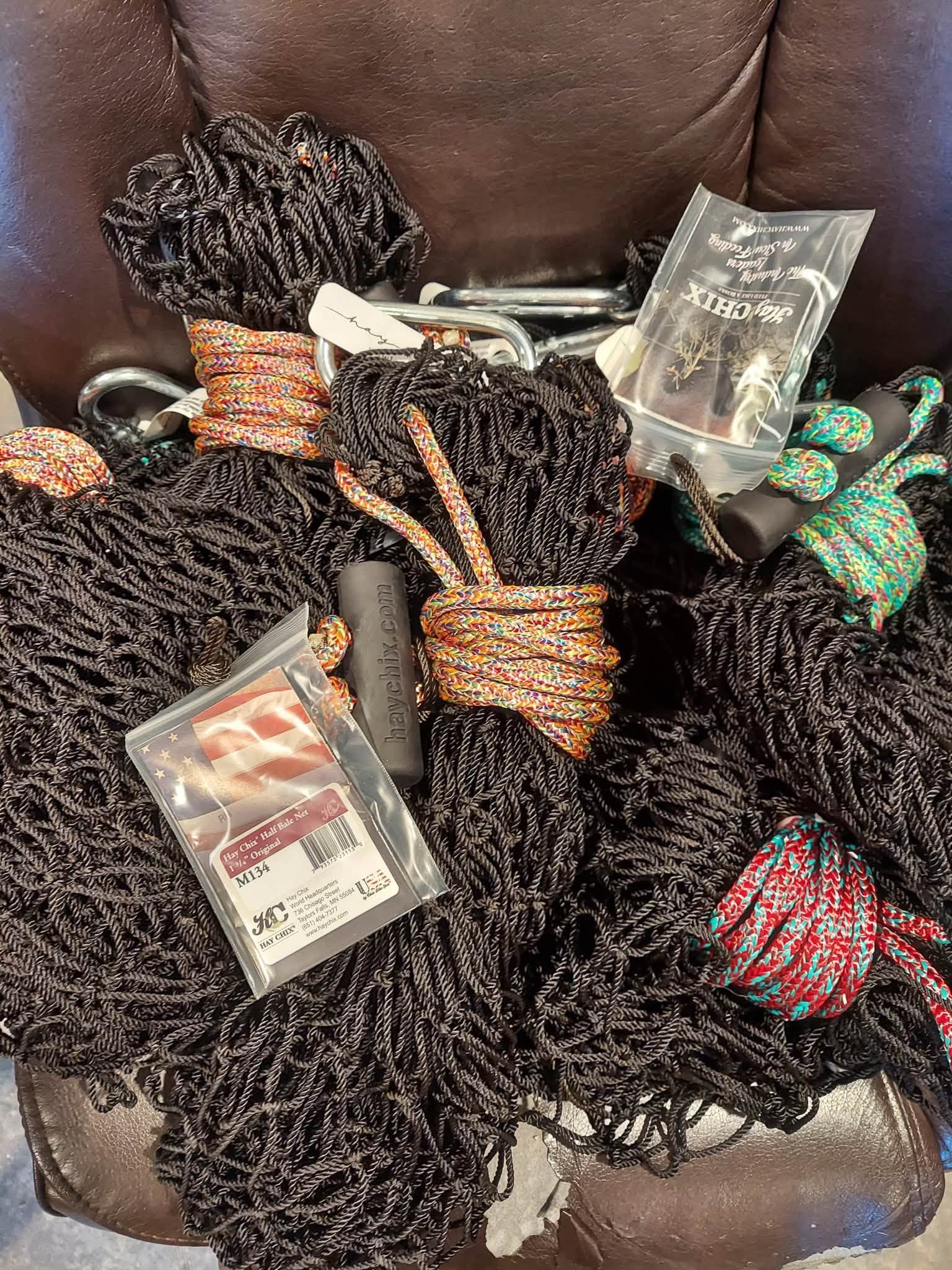 HayChix half bale nets in multiple colors