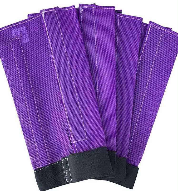 Purple polo wraps stacked